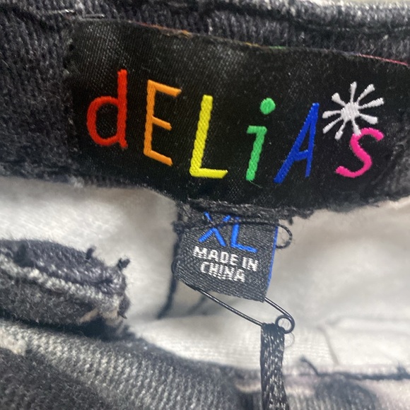 Delia's By Dollskill Unholy Spirit Printed Twill Flare Cropped Jeans - Picture 5 of 7